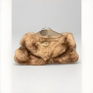 Vintage Norwegian Blue Fox Fur Wrap Evans Furrier Chicago with pockets